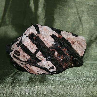 Black Tourmaline in Quartz with Mica