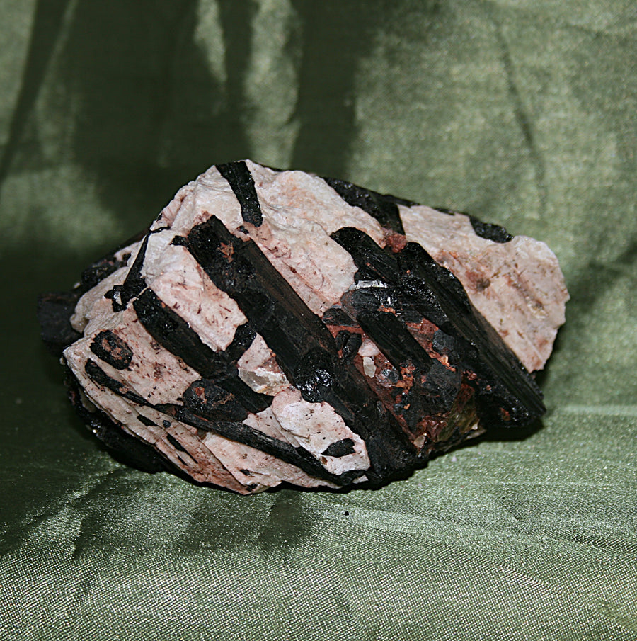 Black Tourmaline in Quartz with Mica
