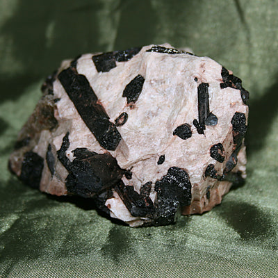 Black Tourmaline in Quartz with Mica