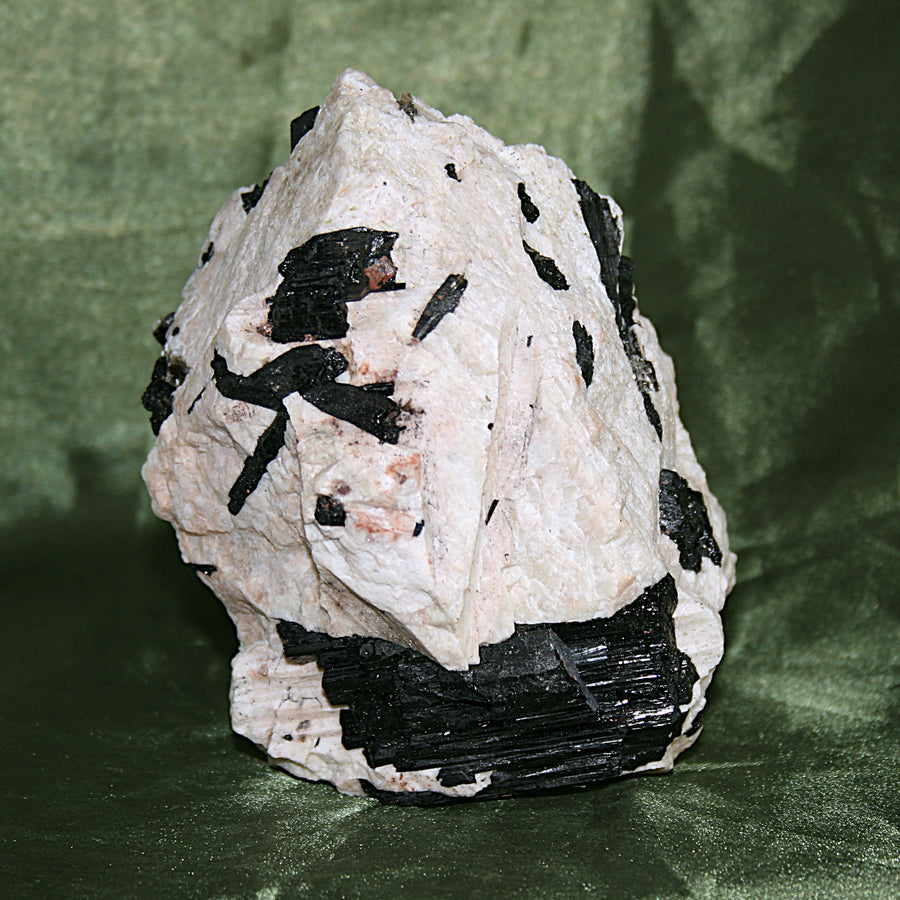 Black Tourmaline in Quartz with Mica