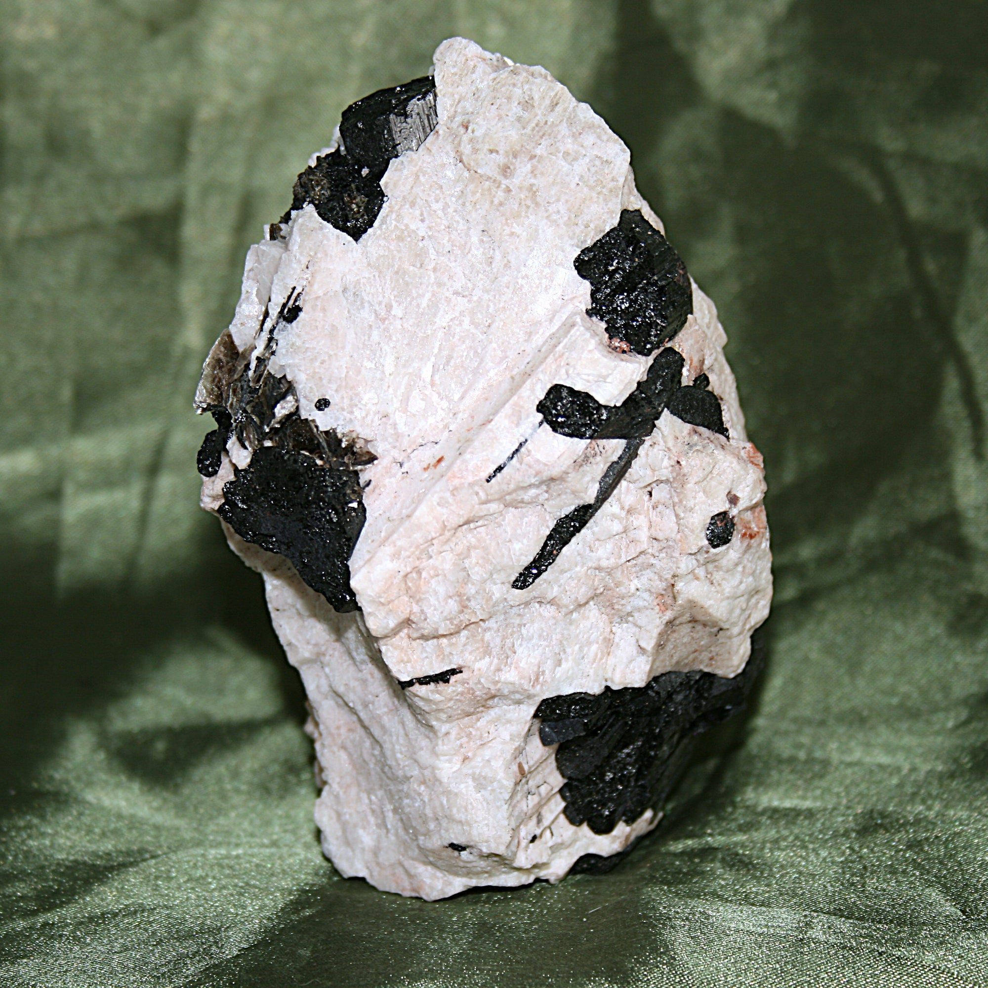 Black Tourmaline in Quartz with Mica