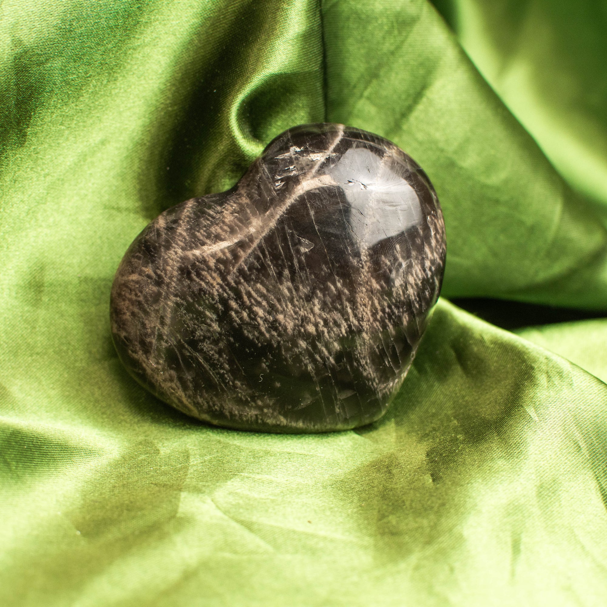 Black Moonstone Hearts (Multiple Available)