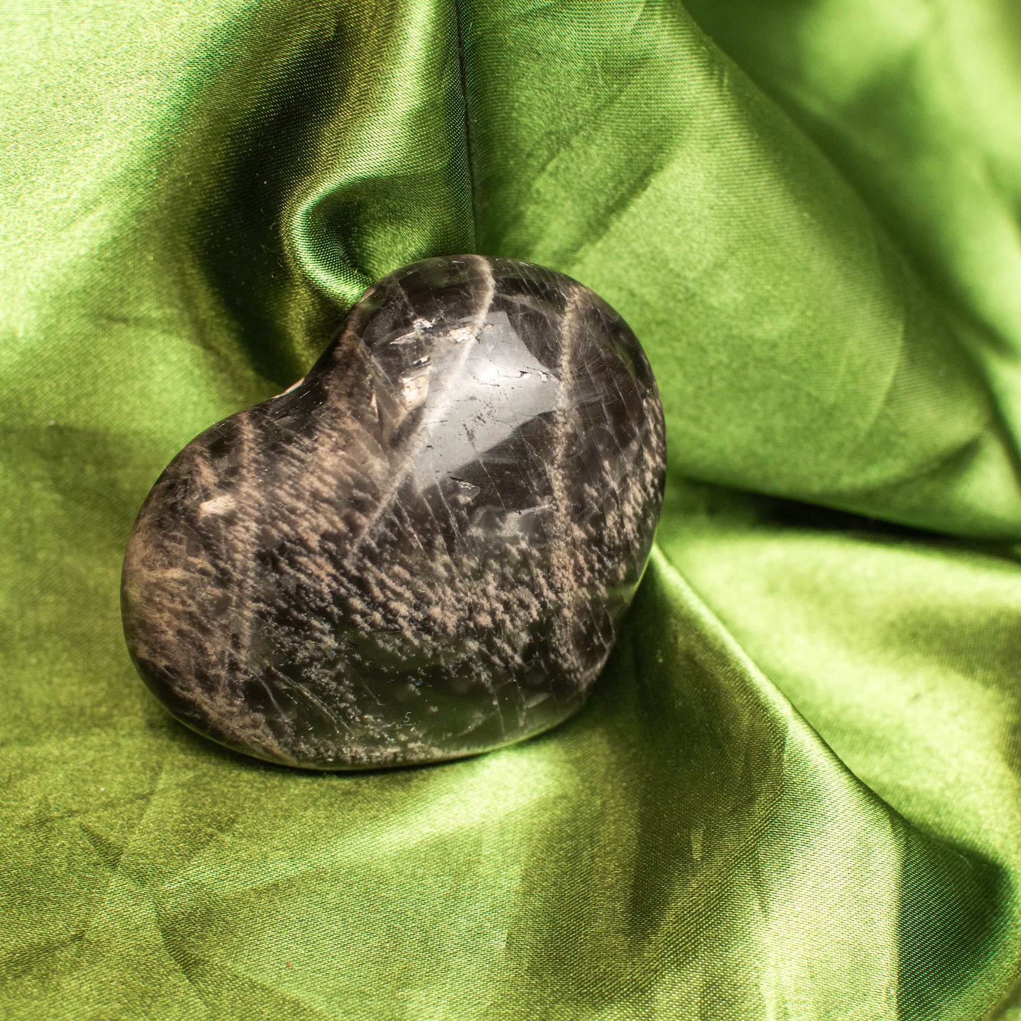 Black Moonstone Hearts (Multiple Available)