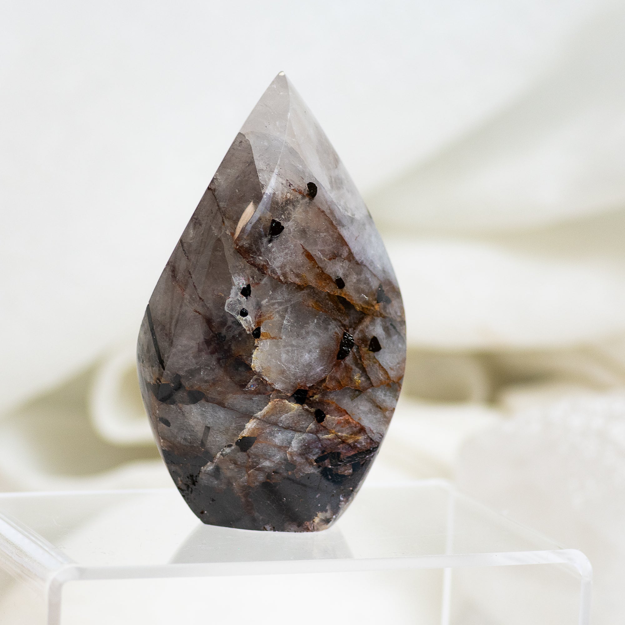 Tourminated Hematoid Quartz Flame