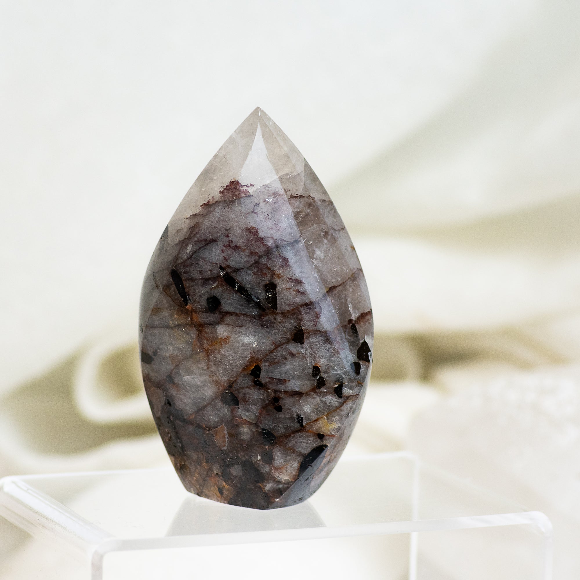 Tourminated Hematoid Quartz Flame