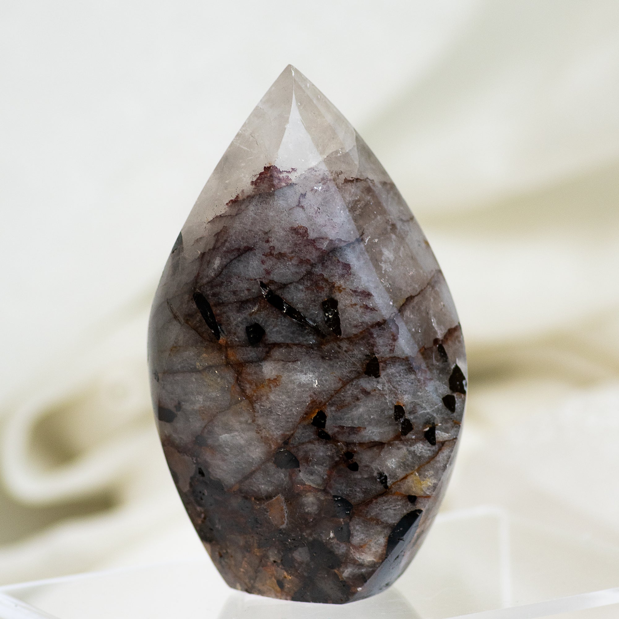 Tourminated Hematoid Quartz Flame