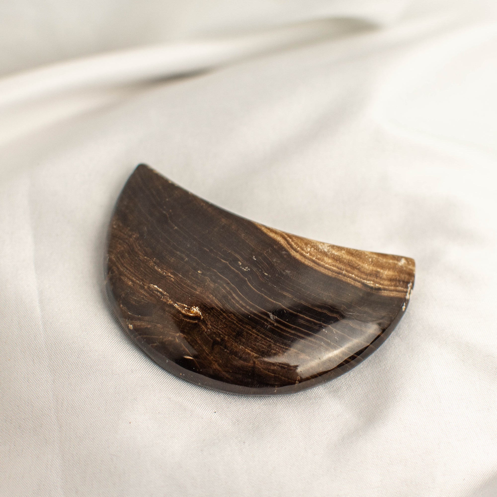 Chocolate Calcite Crescent Moon