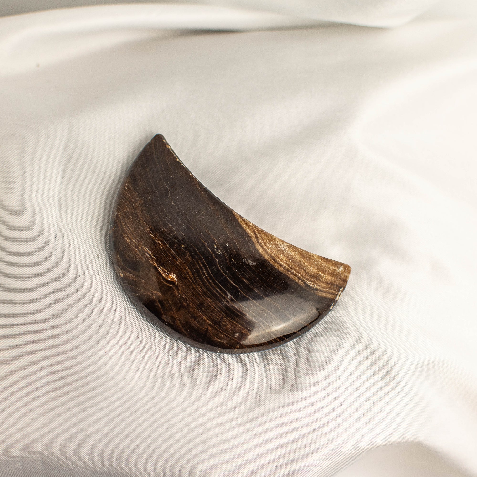 Chocolate Calcite Crescent Moon