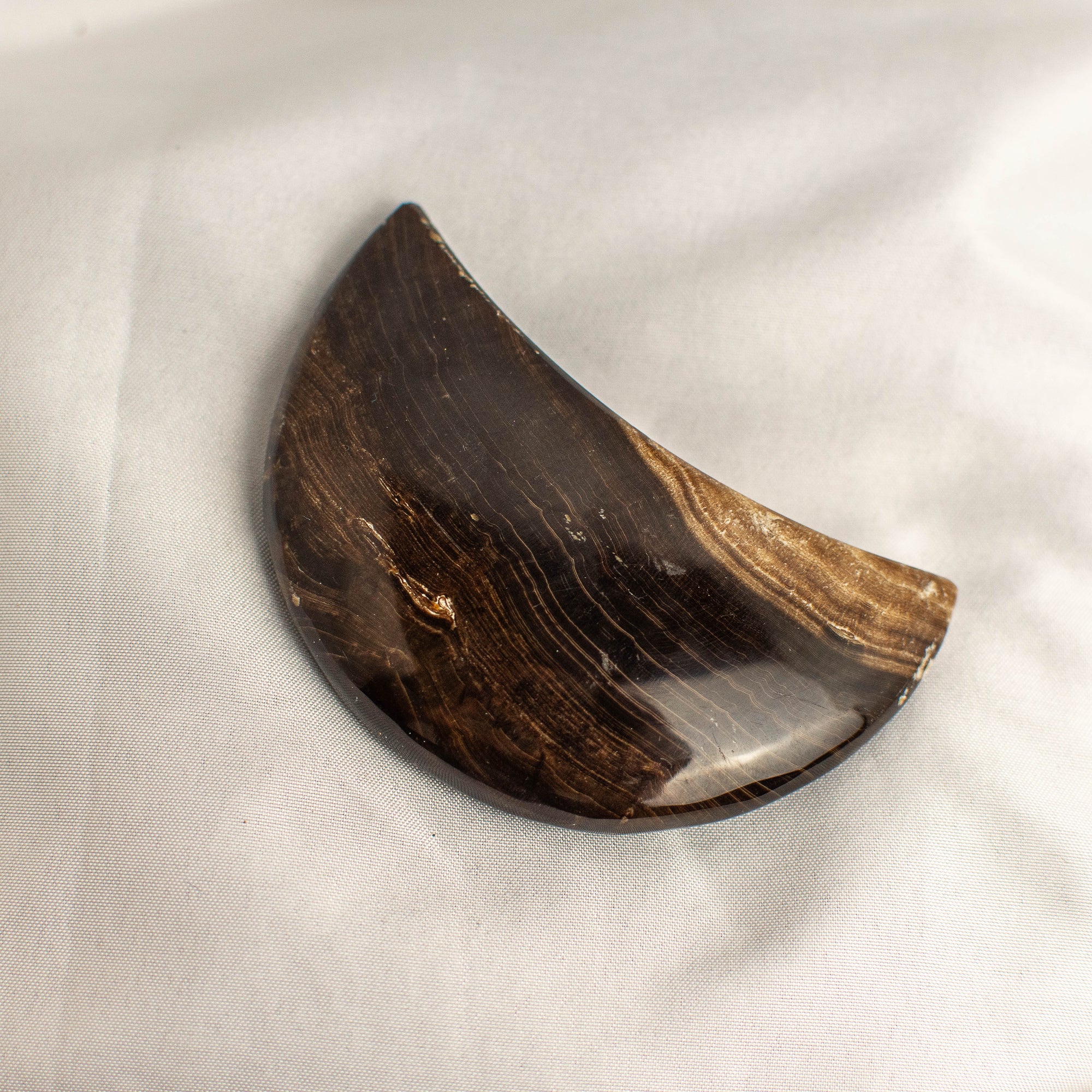 Chocolate Calcite Crescent Moon