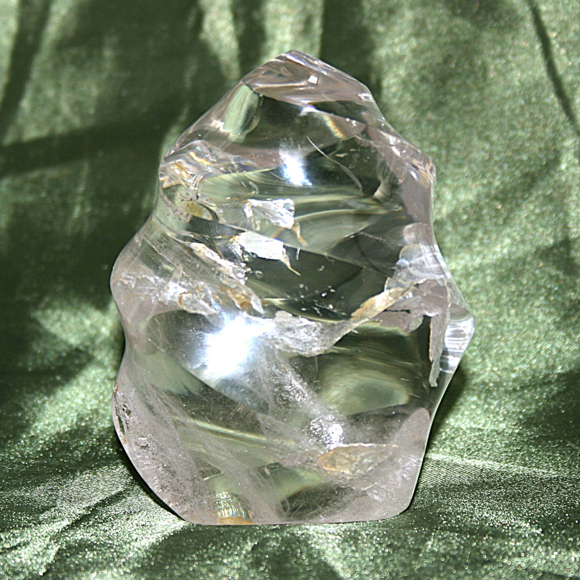 Clear Quartz Flame with Mineral Inclusions