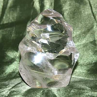 Clear Quartz Flame with Mineral Inclusions