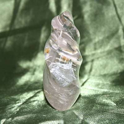 Clear Quartz Flame with Mineral Inclusions