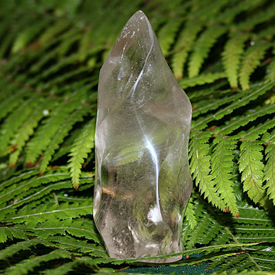 Clear Quartz Flame with Rainbow Inclusions