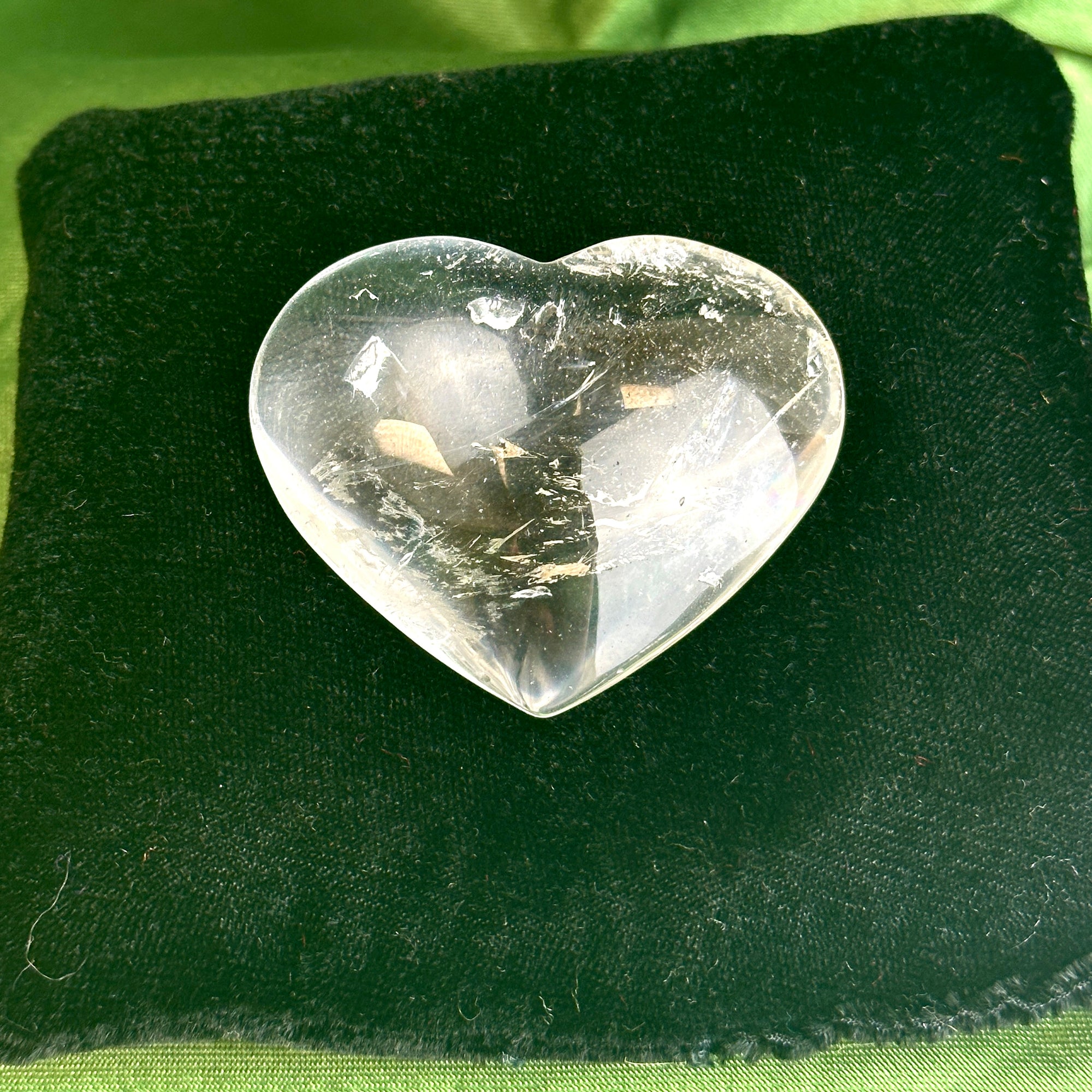 Clear Quartz Polished Heart Carving