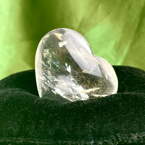 Clear Quartz Polished Heart Carving