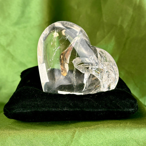 Clear Quartz Polished Heart Carving