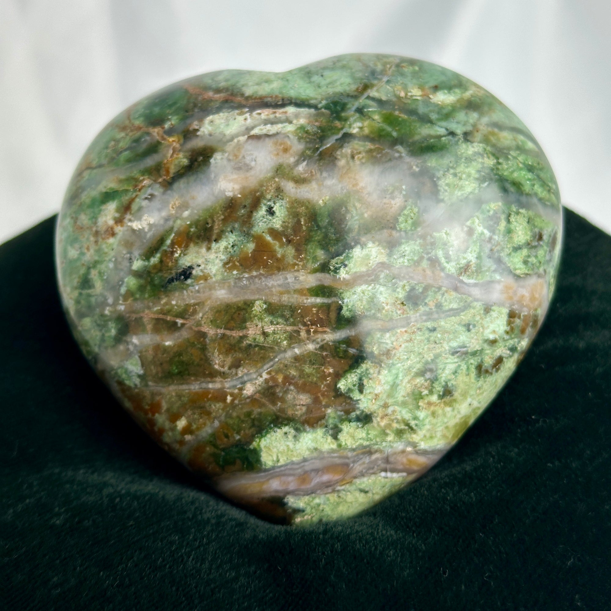 Chrysocolla Polished Heart