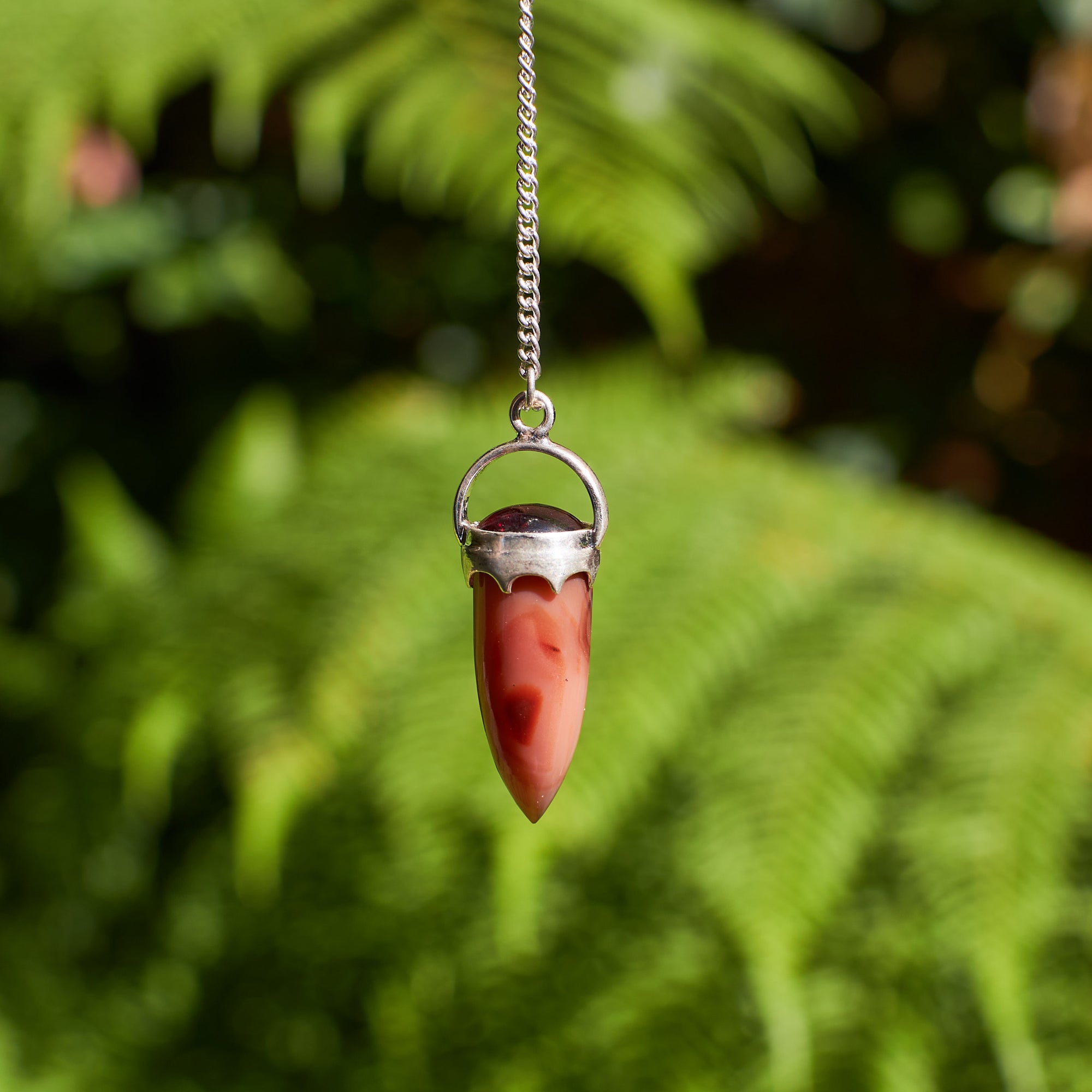 Carnelian and Garnet Pendulum