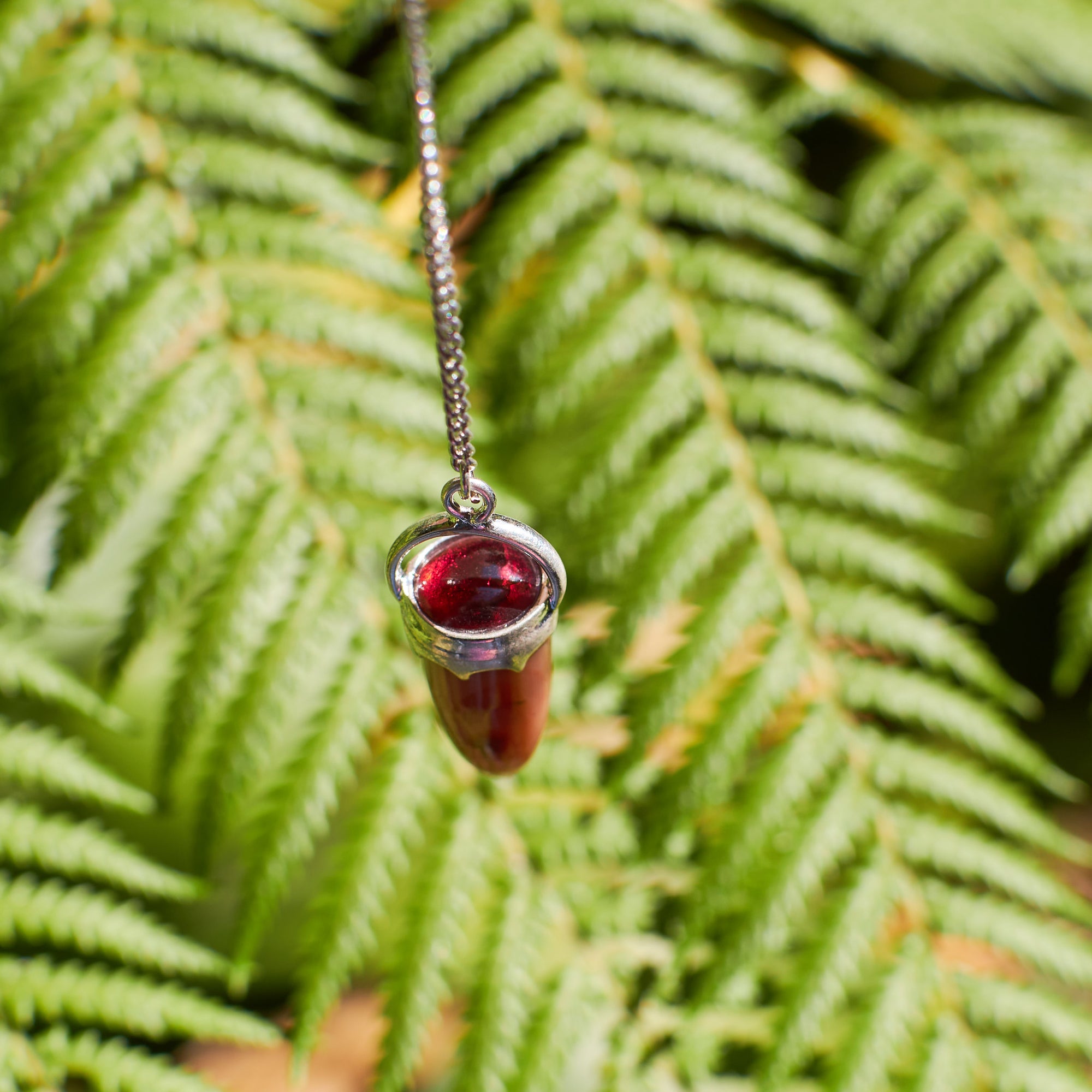 Carnelian and Garnet Pendulum