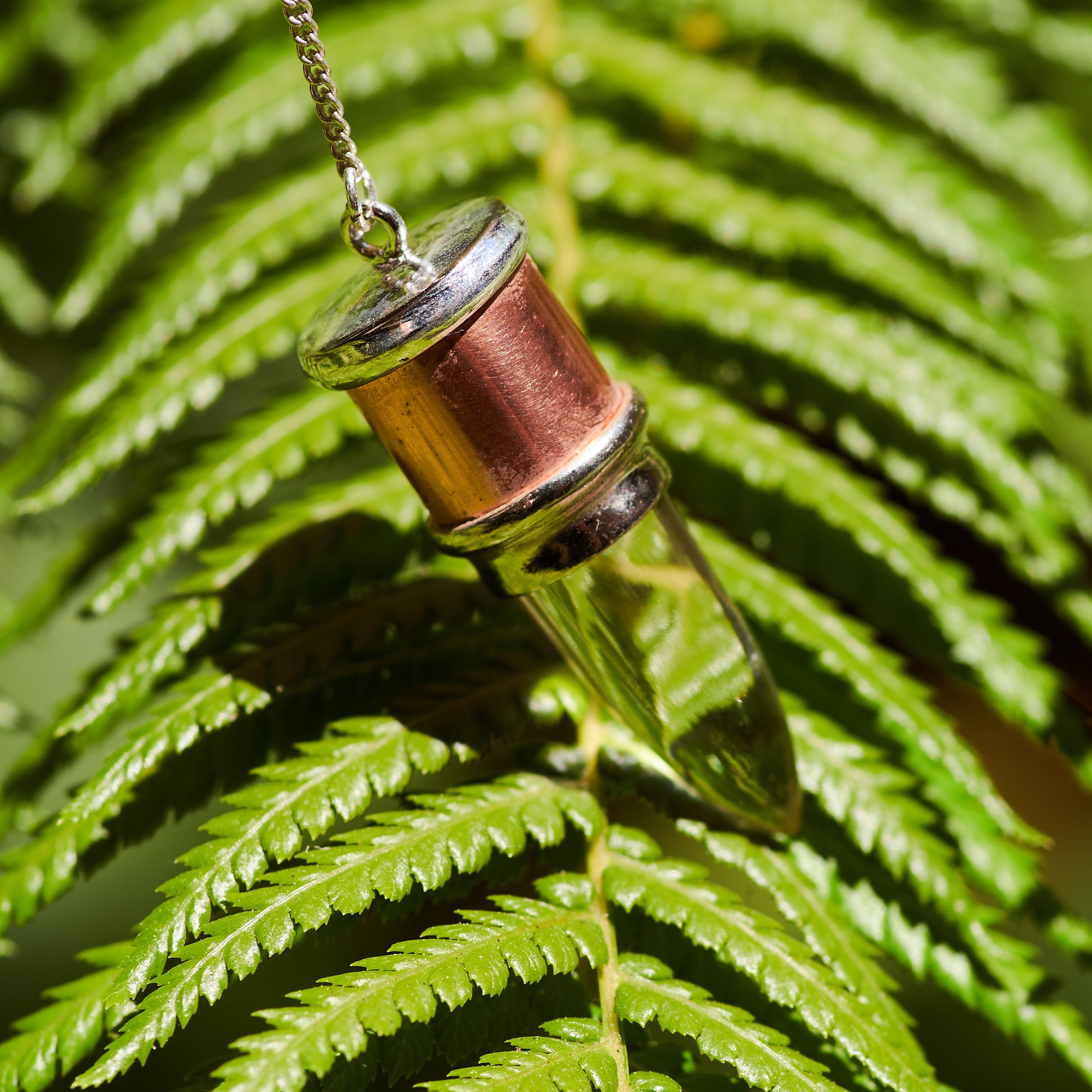 Clear Quartz and Copper Pendulum
