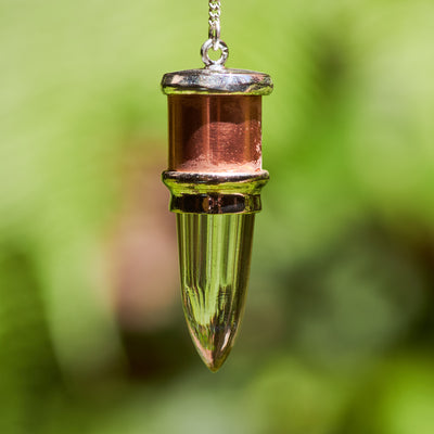 Clear Quartz and Copper Pendulum