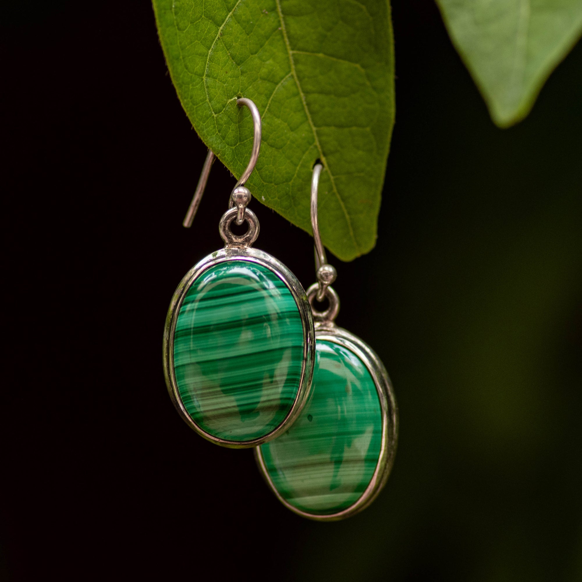 Malachite Earrings