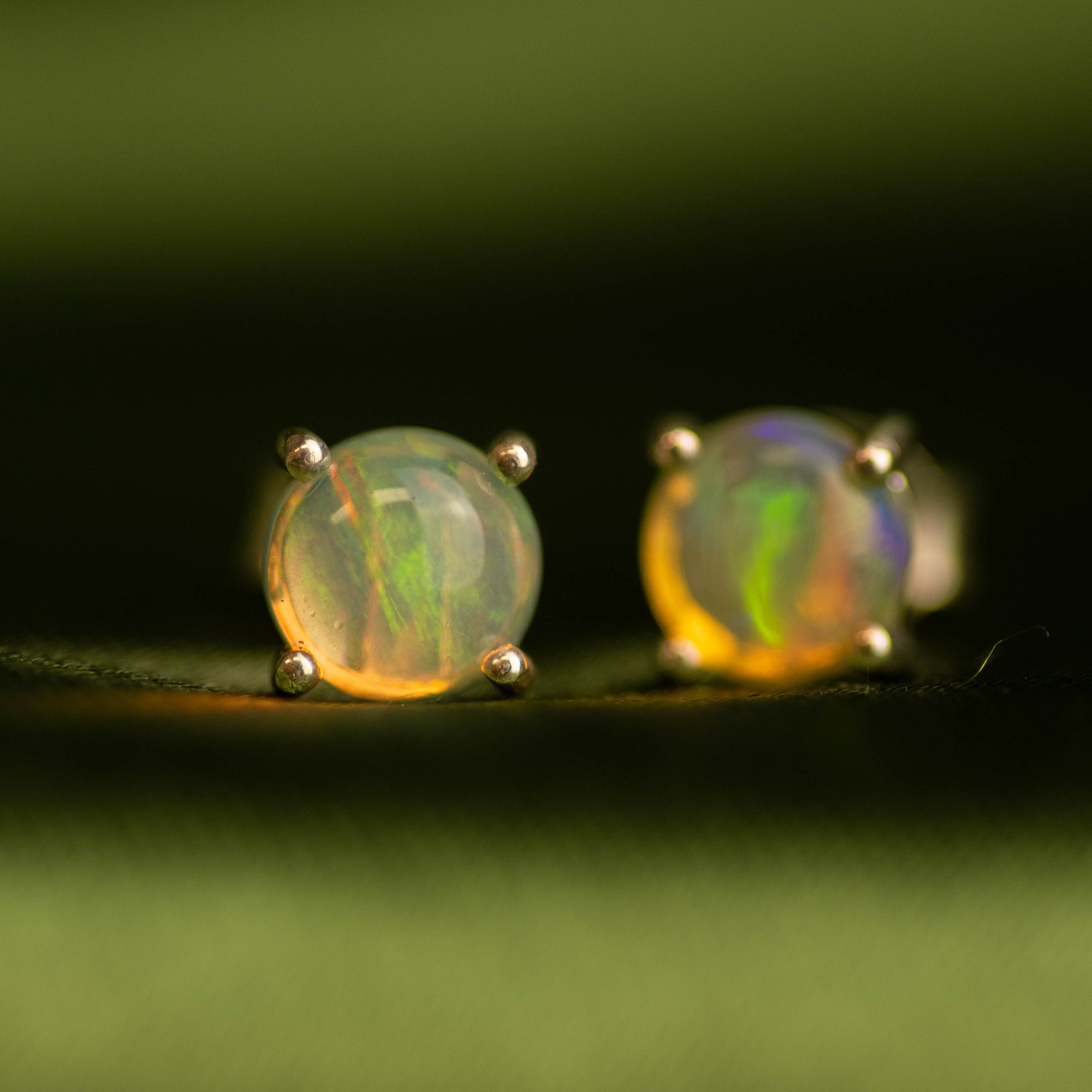 Ethiopian Opal Stud Earrings