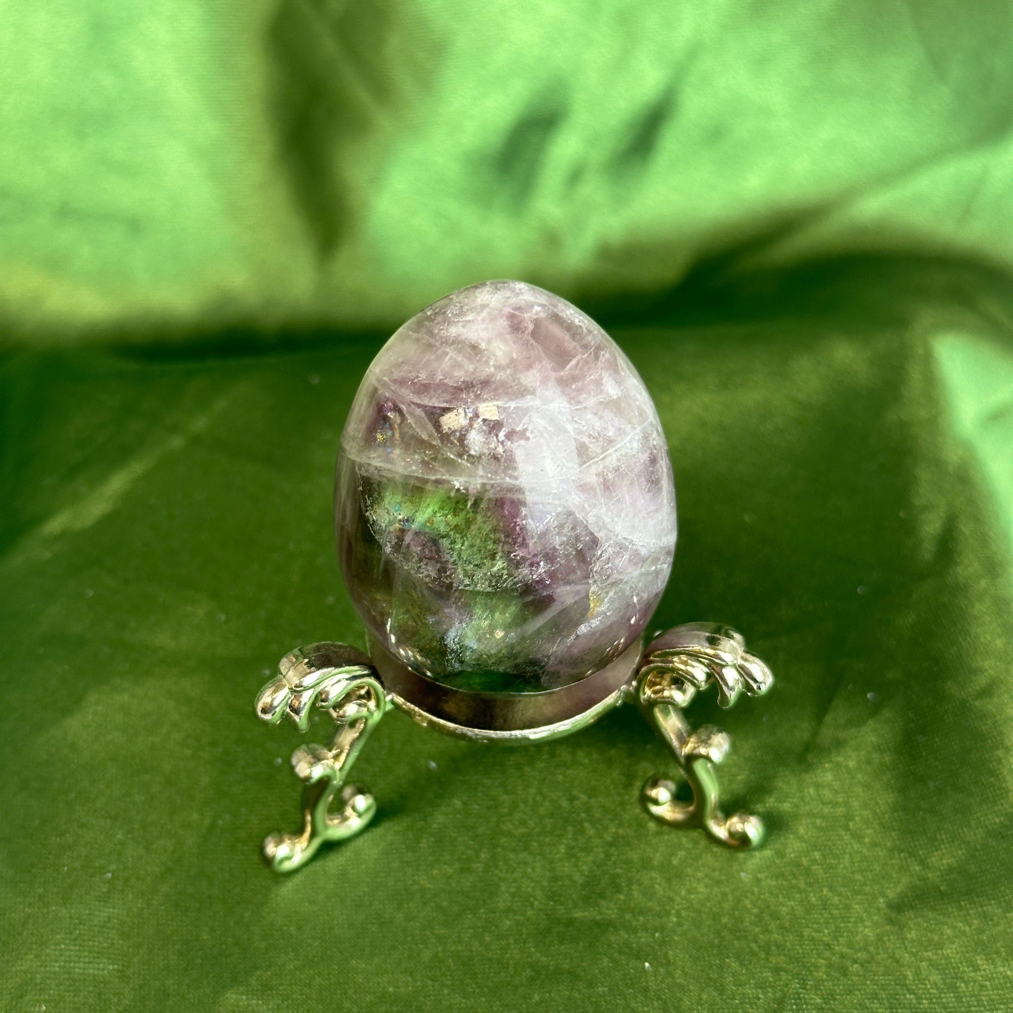 Rainbow Fluorite Egg