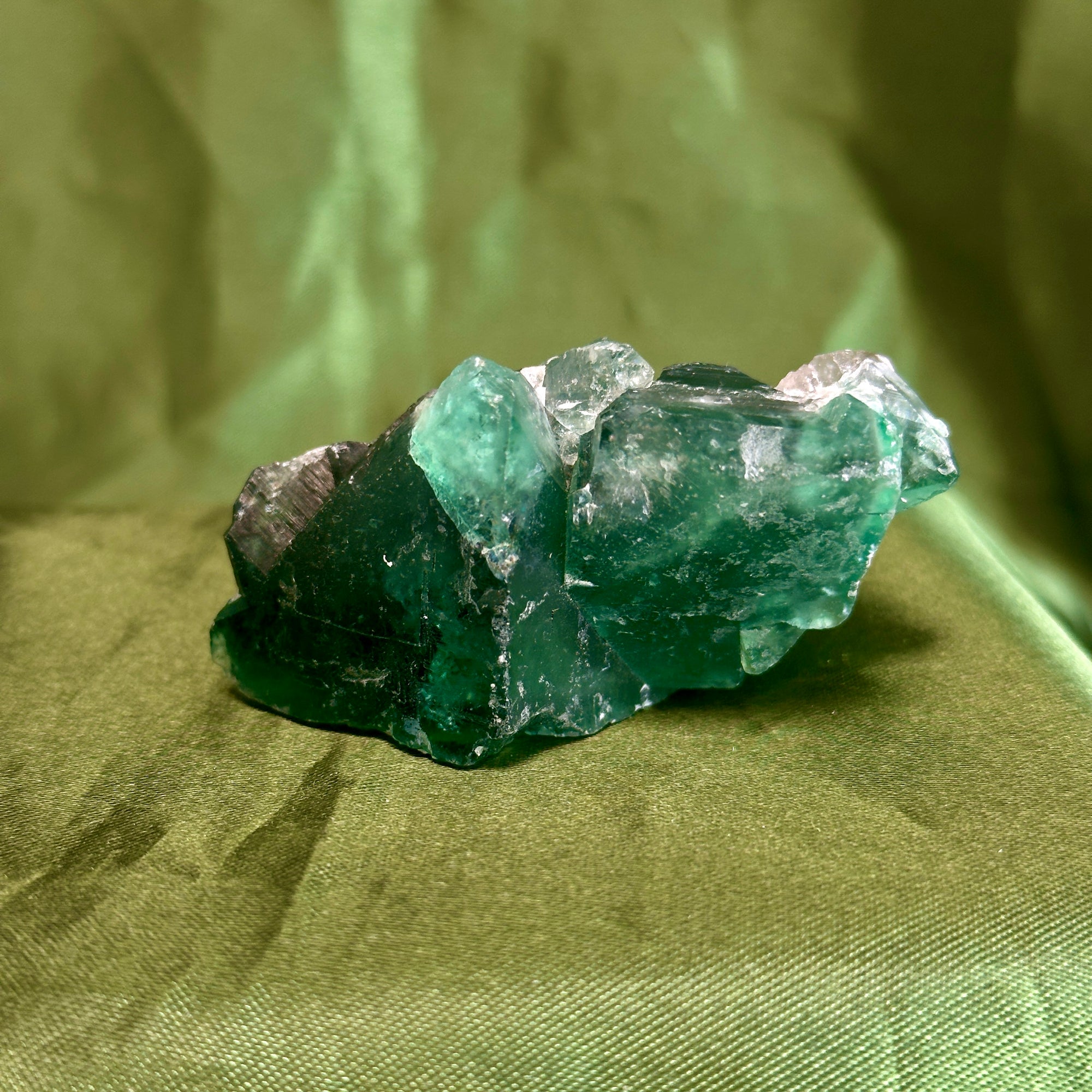 Raw Green Cubic Fluorite