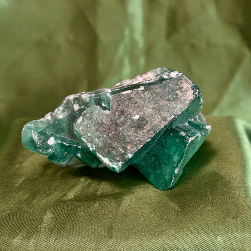 Raw Green Cubic Fluorite