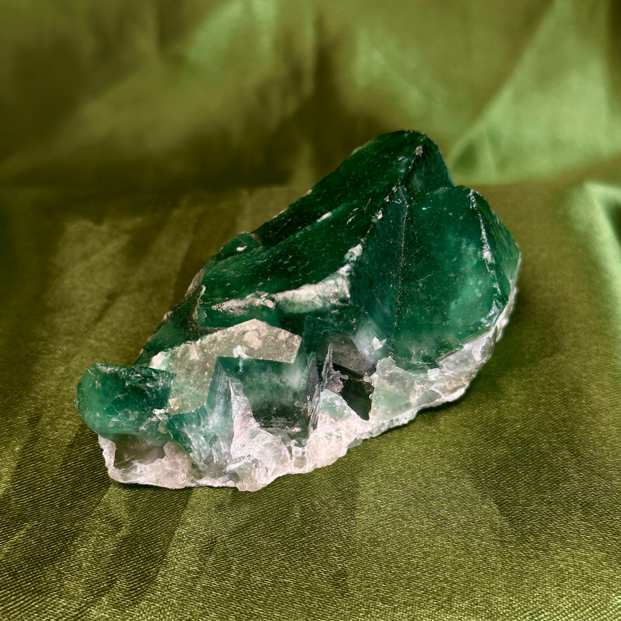 Raw Green Cubic Fluorite