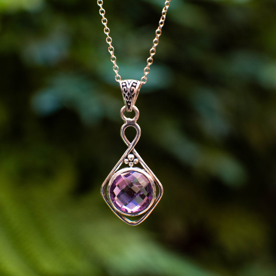 Rose Cut Amethyst Pendant