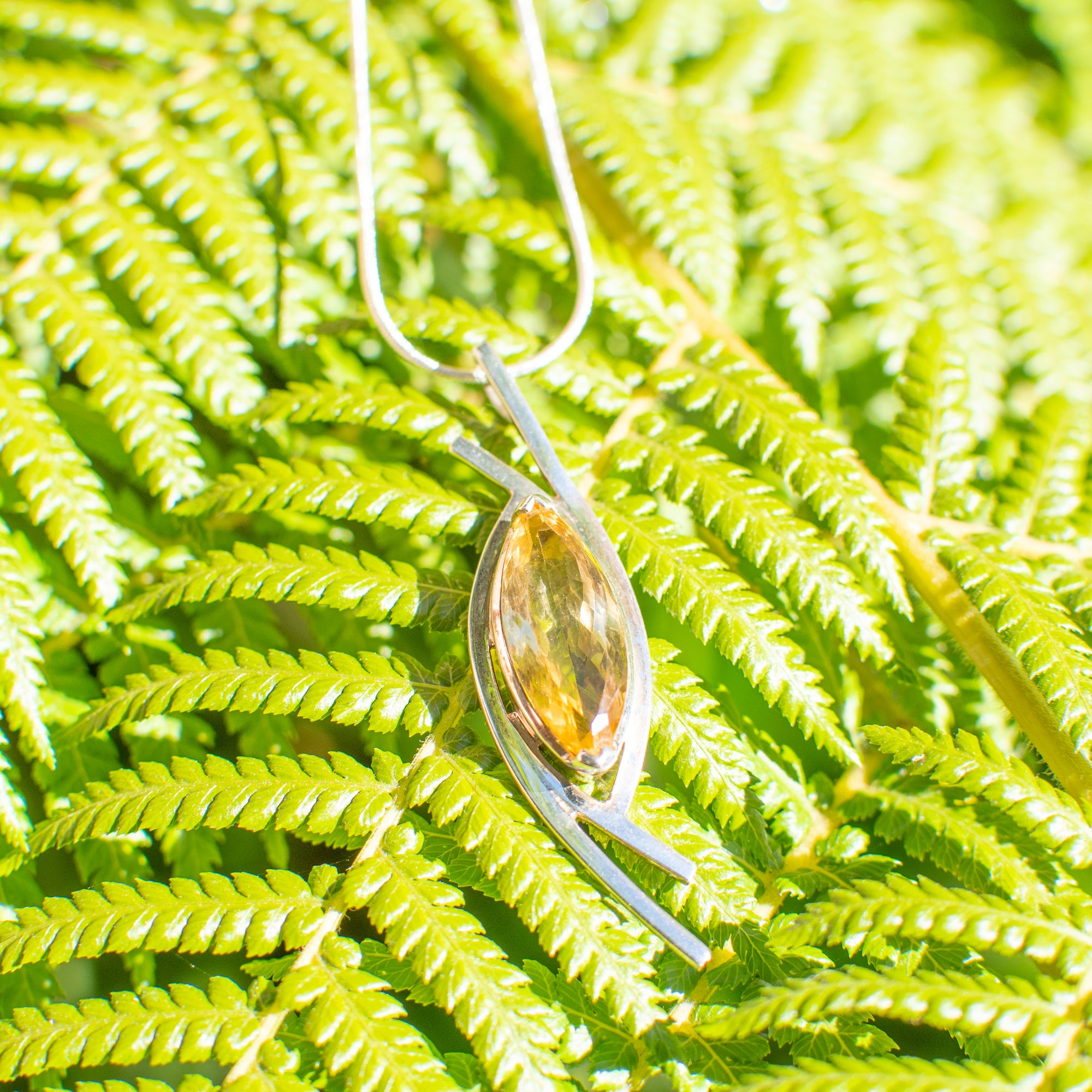 Faceted Citrine Pendant ~ Stunning Statement piece