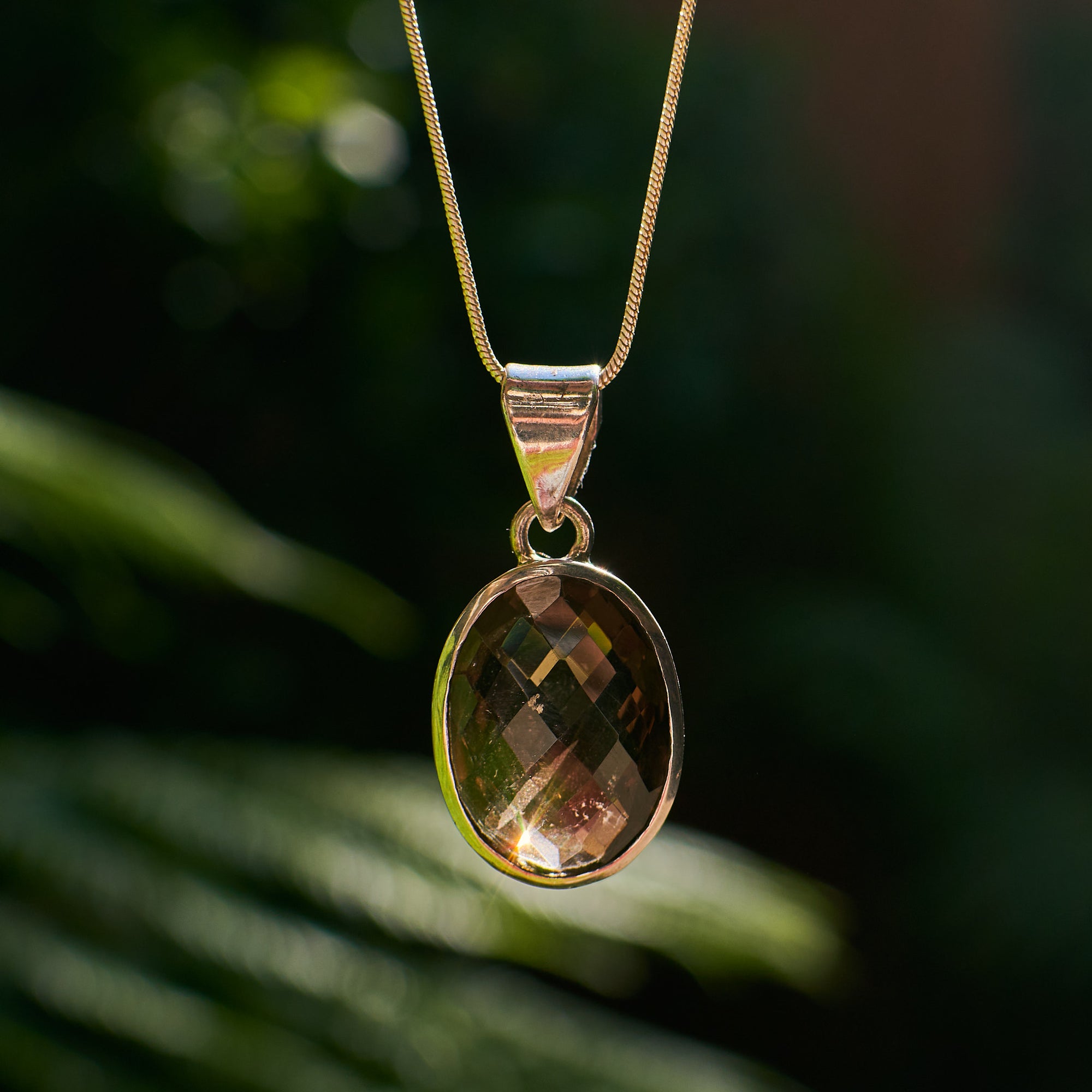Smokey Quartz Faceted Pendant