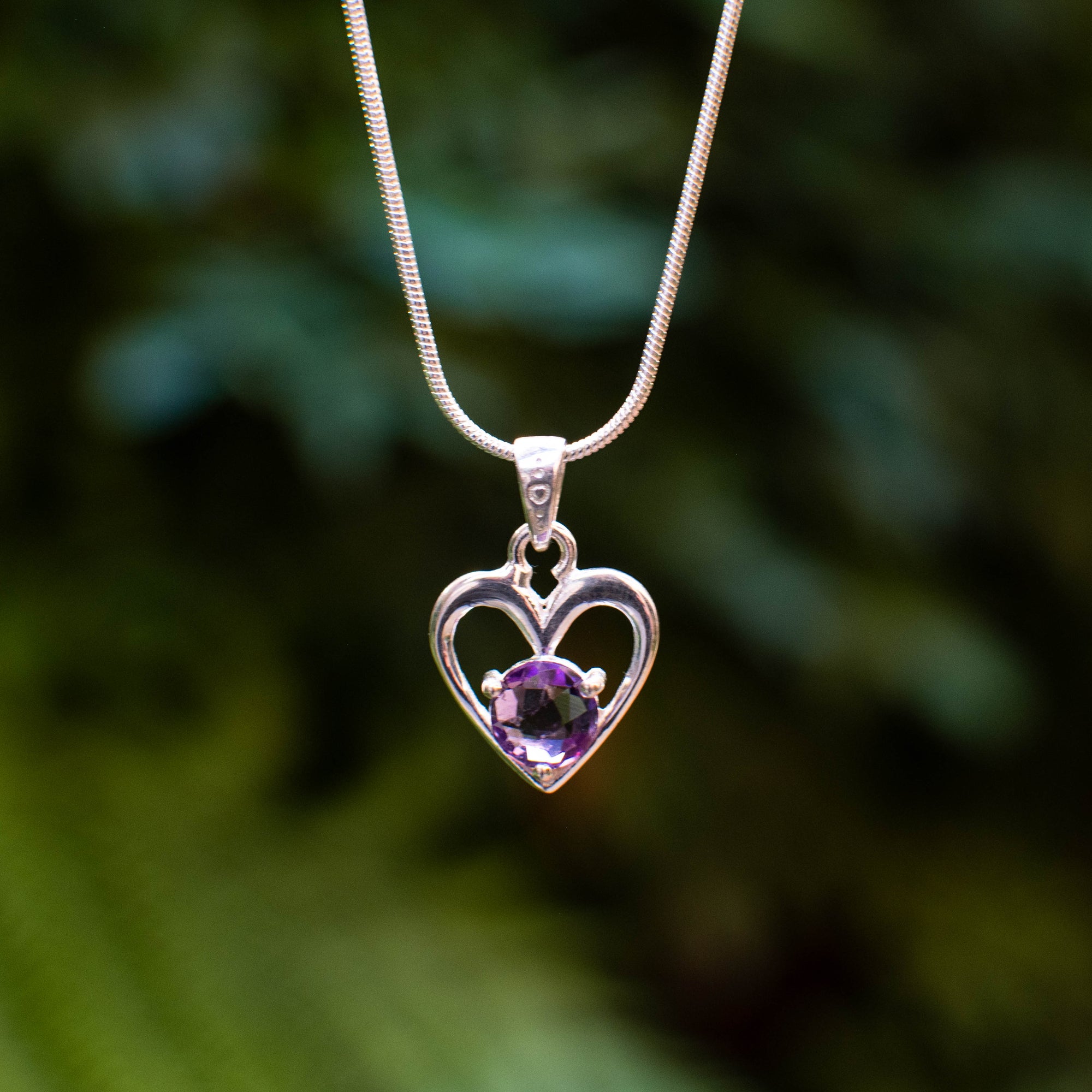 Amethyst Heart Pendant