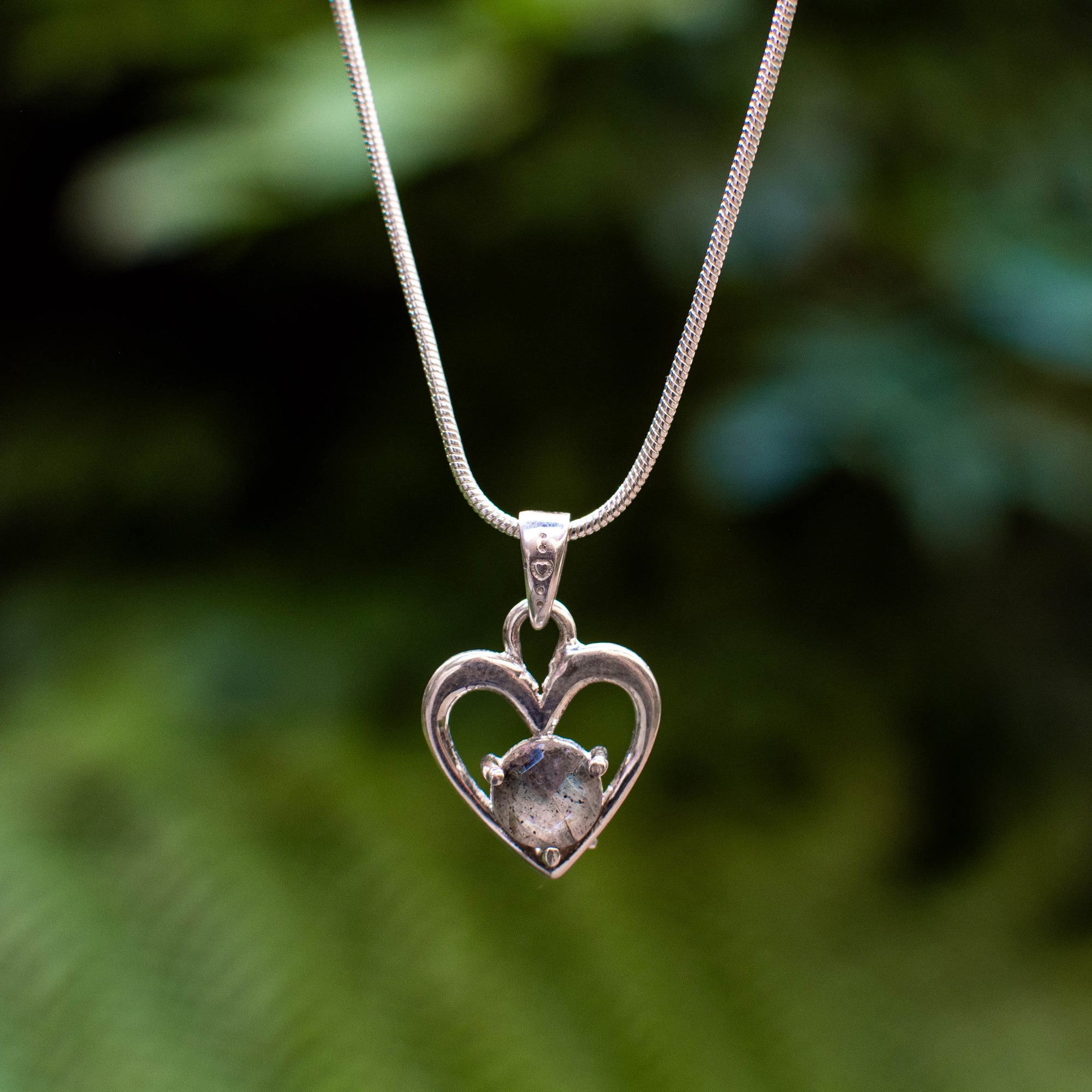 Labradorite Heart Pendant