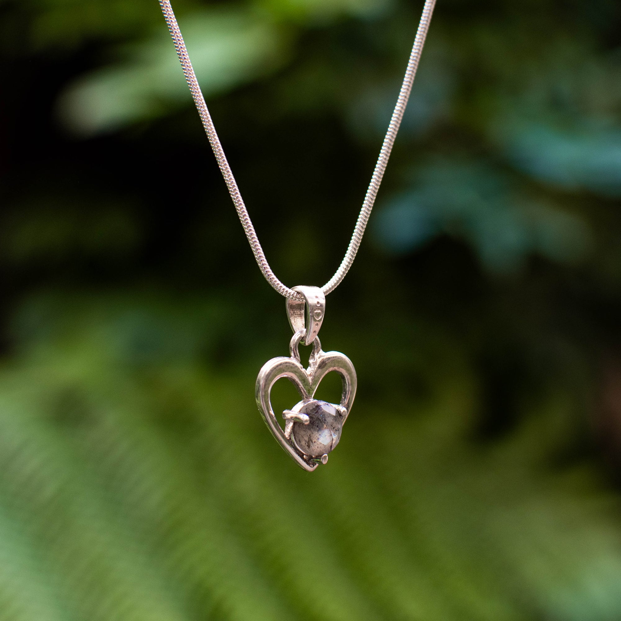 Labradorite Heart Pendant