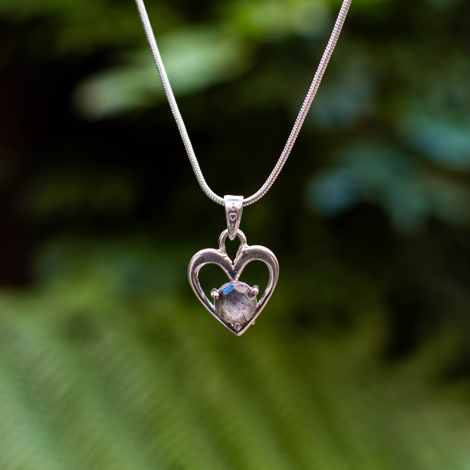 Labradorite Heart Pendant