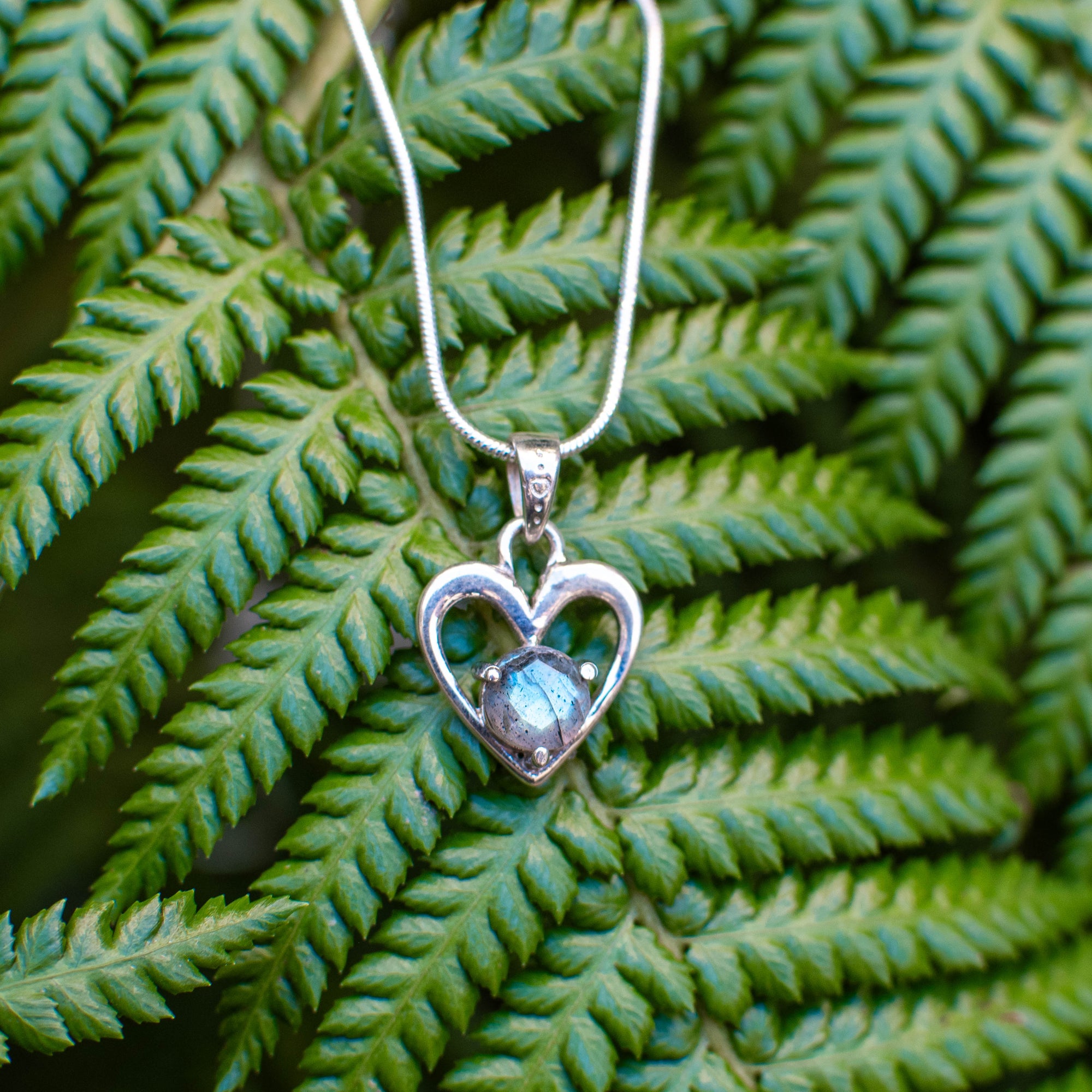 Labradorite Heart Pendant