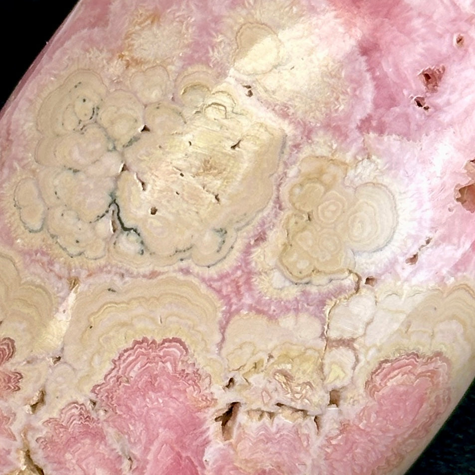 Rhodocrosite Palm Stone