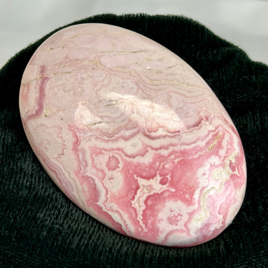 Rhodocrosite Palm Stone