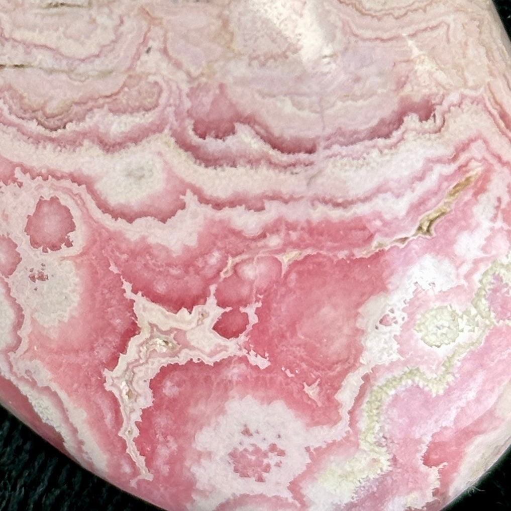 Rhodocrosite Palm Stone