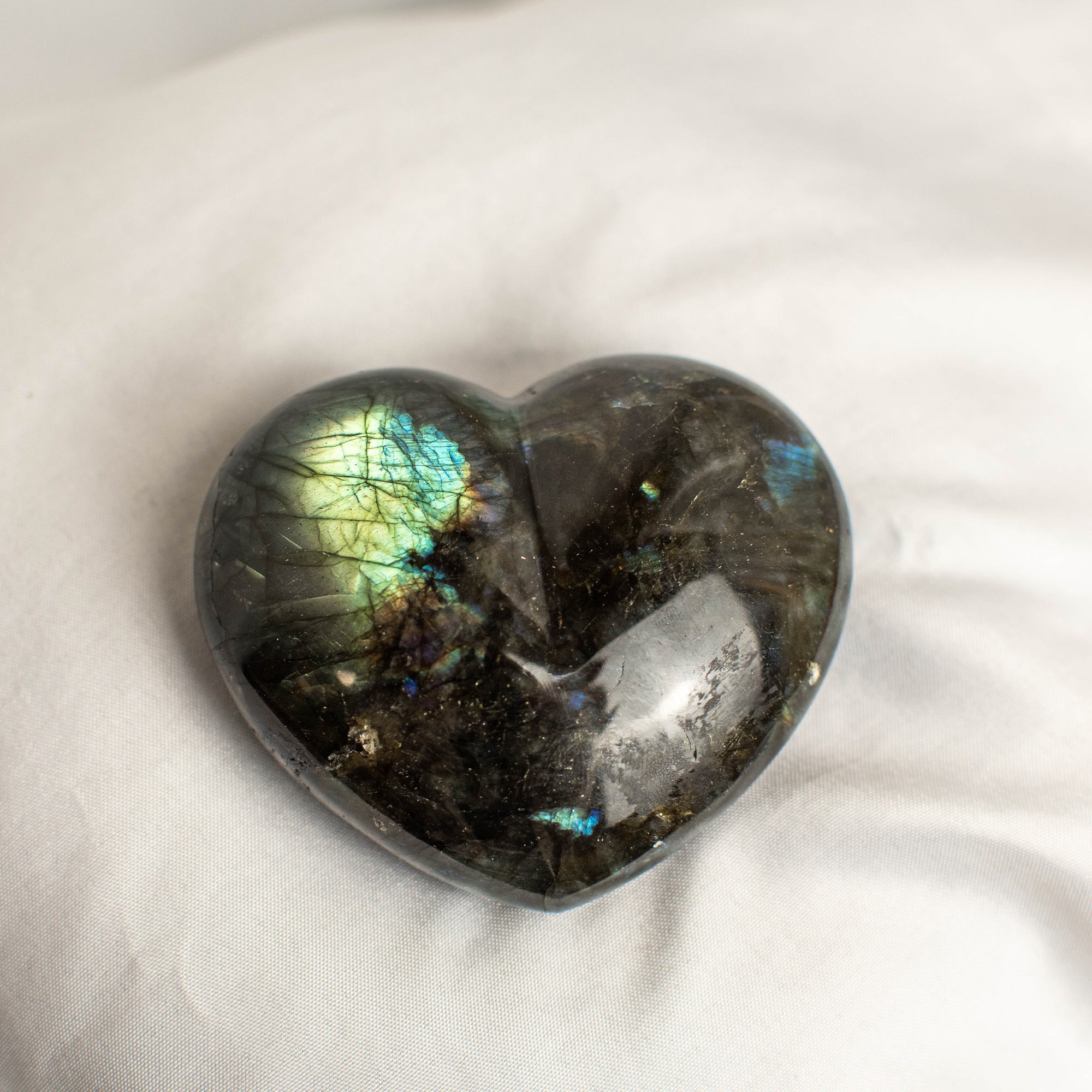 Labradorite Polished Heart Carving