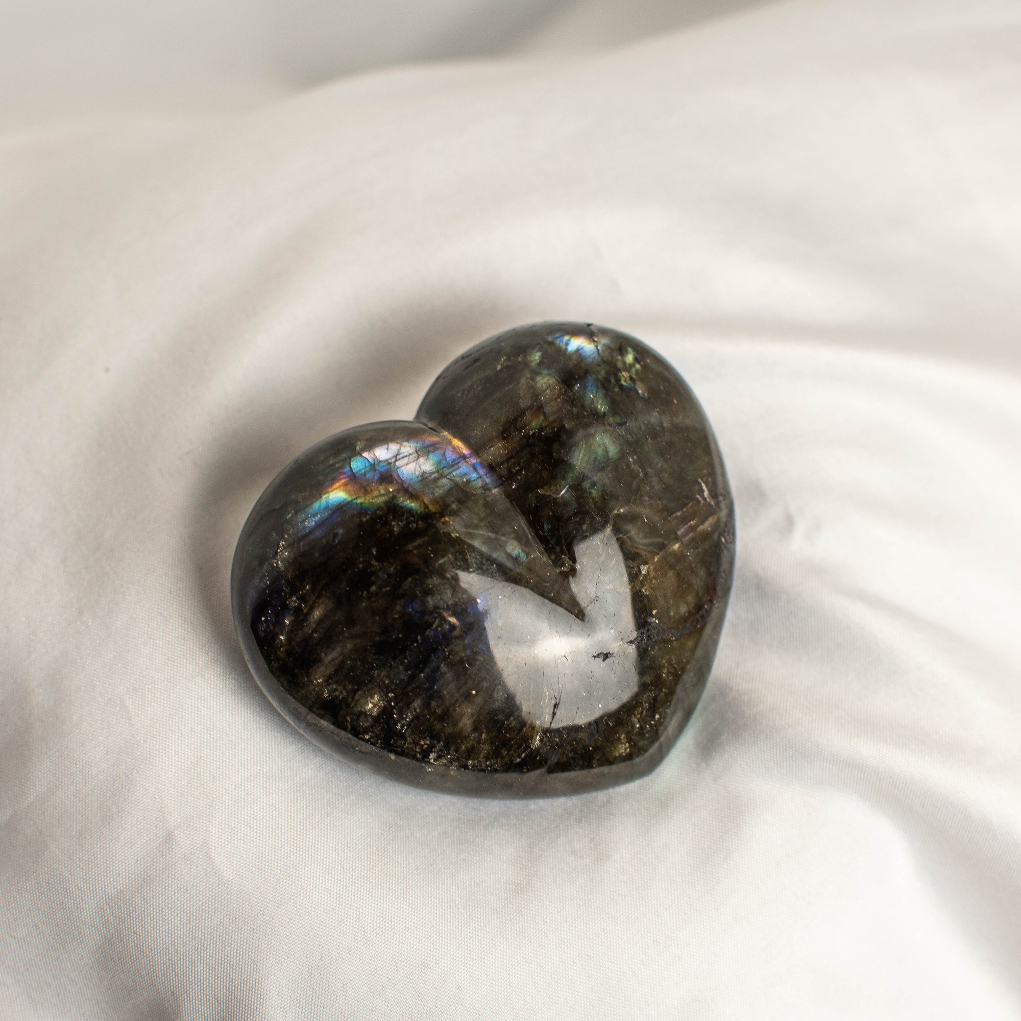 Labradorite Polished Heart Carving