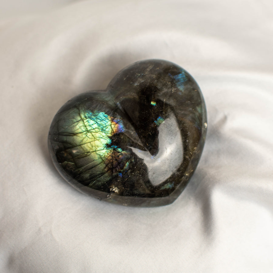 Labradorite Polished Heart Carving