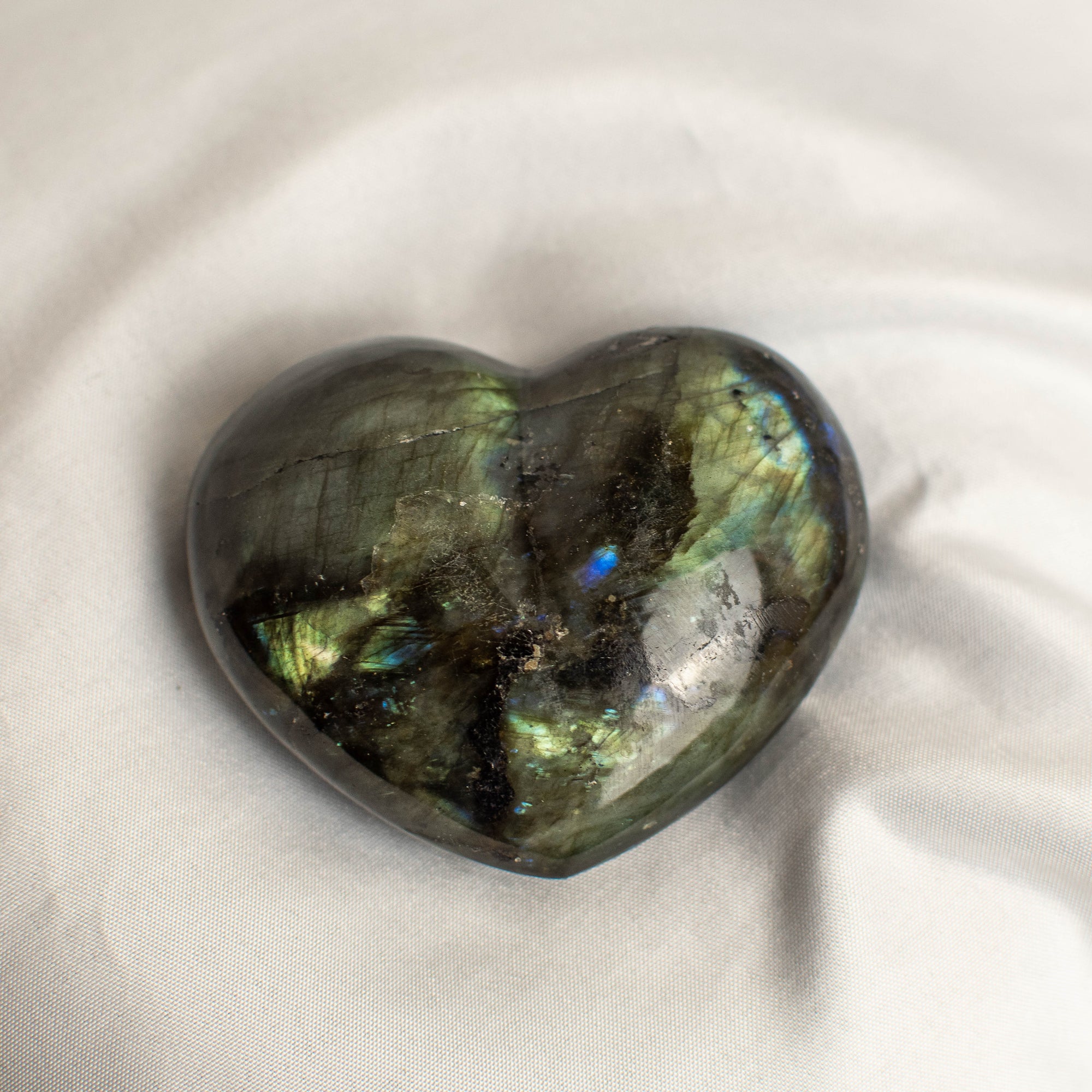 Labradorite Polished Heart Carving