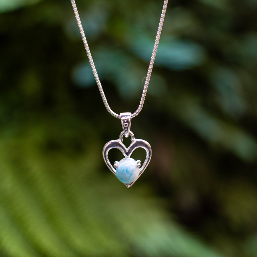 Larimar Heart Pendant