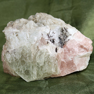 Raw Morganite, Barite and Hiddenite Matrix