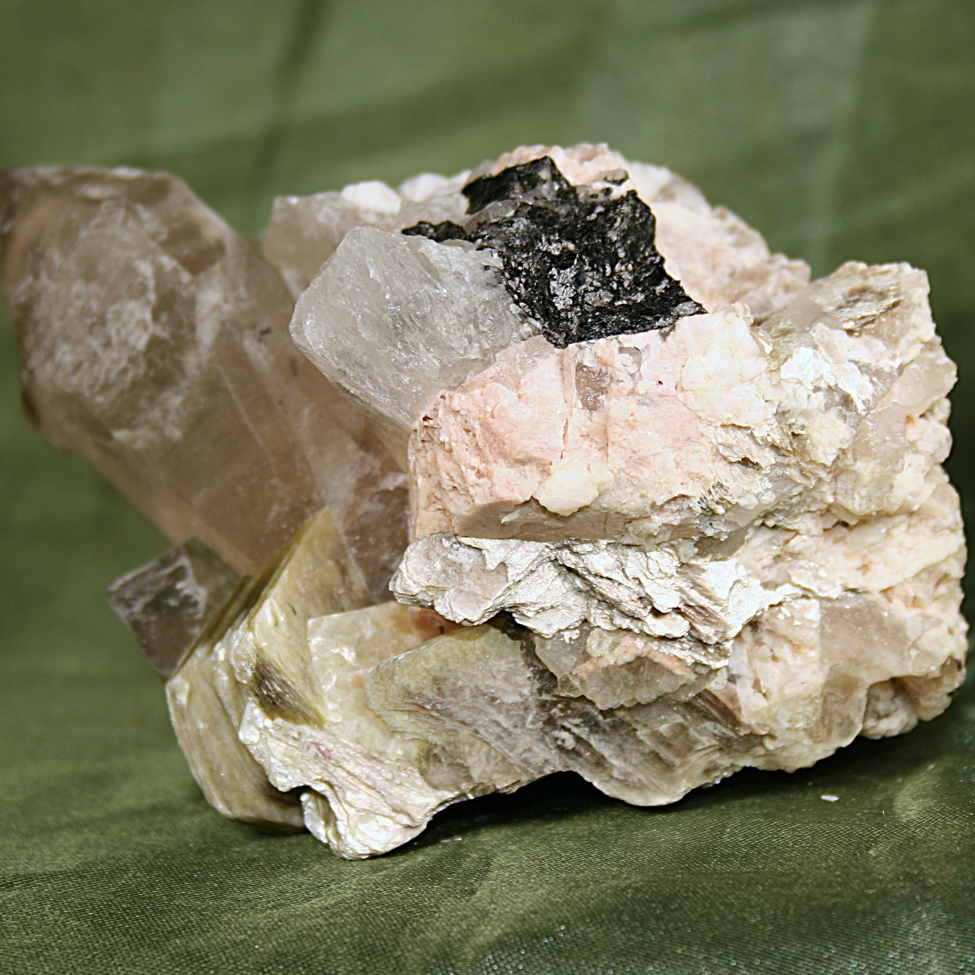 Smokey Quartz, Black Tourmaline, and Mica Matrix