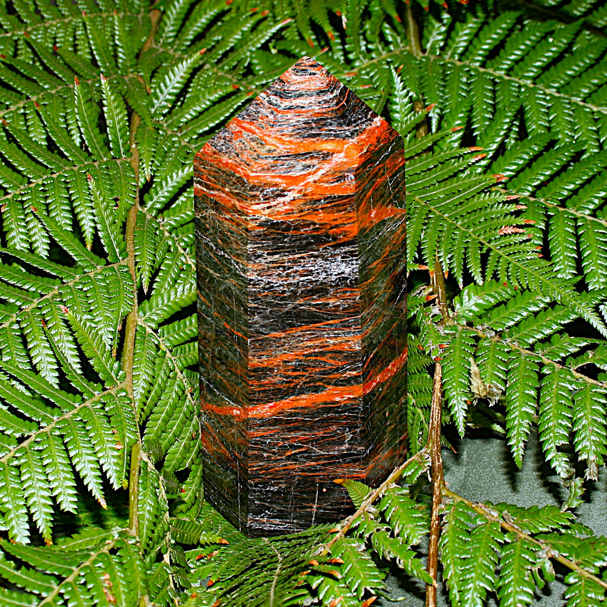 Black Tourmaline and Hematite Tower